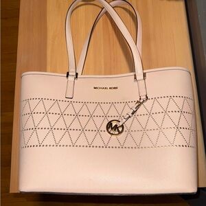 Michael Kors Blush Shoulder Bag with Gold Details